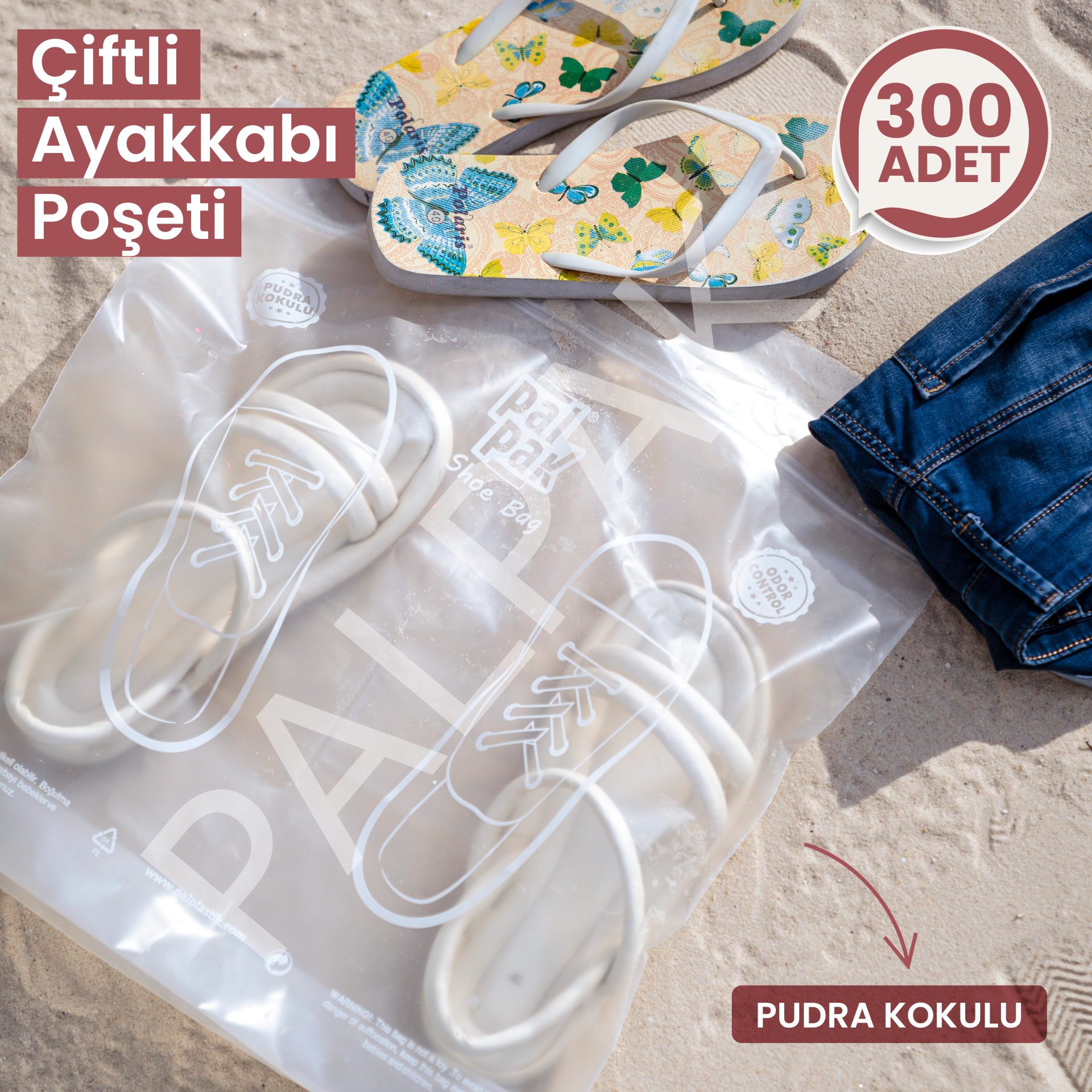 Çiftli Pudra Kokulu Ayakkabı Taşıma Ve Saklama Poşeti