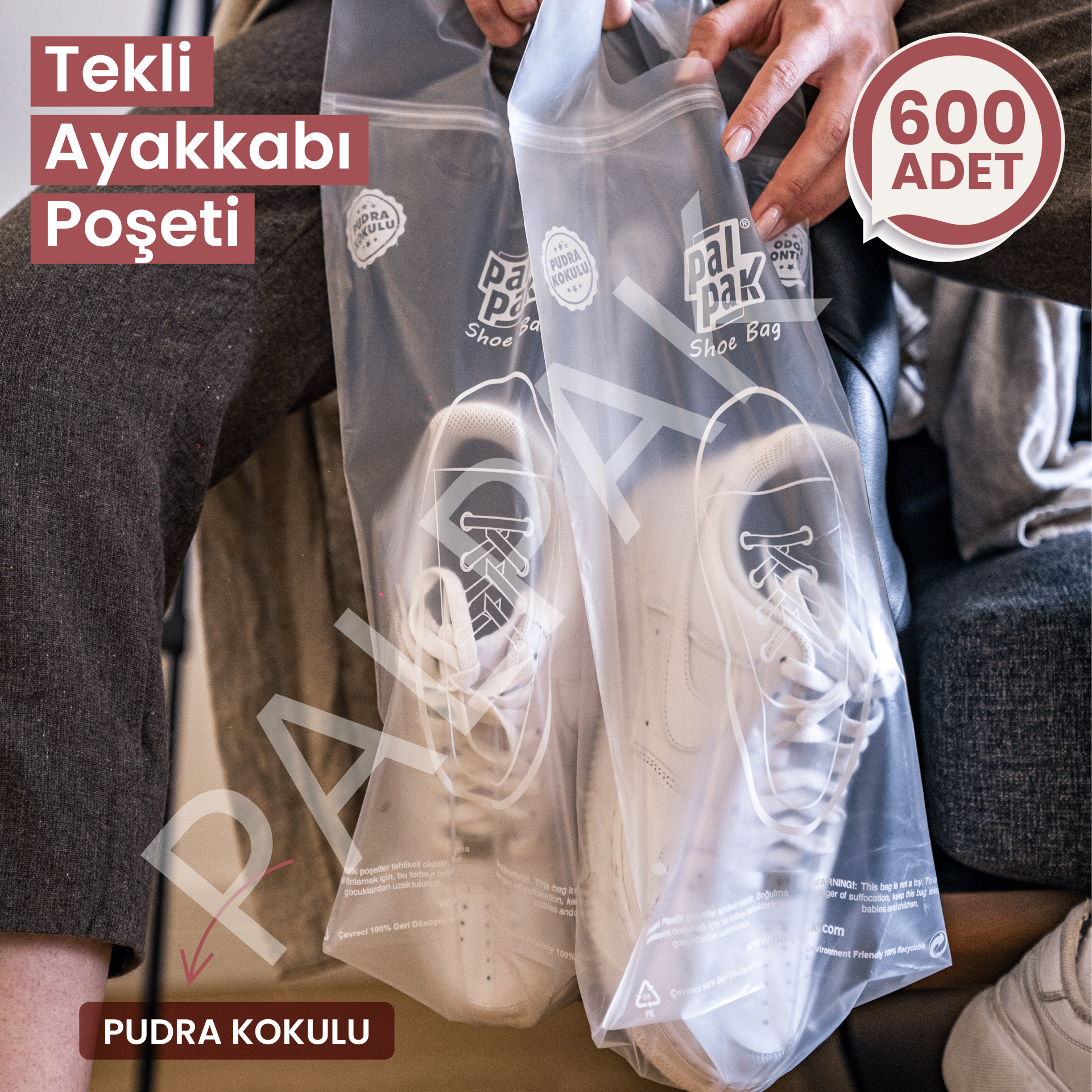 Tekli Pudra Kokulu Ayakkabı Taşıma Ve Saklama Poşeti