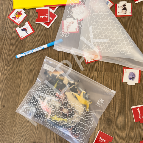 2 Boy Çok Amaçlı Kullanılabilir Fermuarlı Poşet / 30 Küçük - 30 Orta Boy