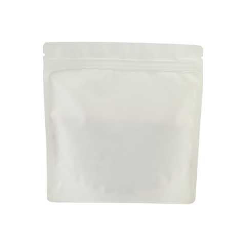 Geri Dönüştürülebilir Valfli Beyaz Kahve Torbası - 100 Adet