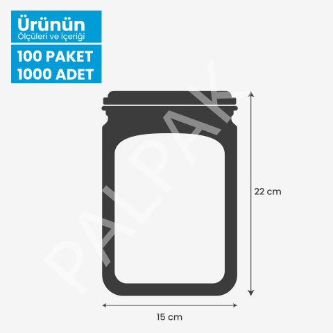 Kavanoz Görünümlü Mikrodalgaya Uygun Tekne Poşeti 1000