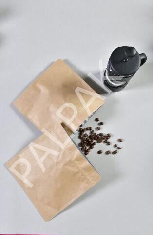 Geri Dönüştürülebilir Valfli Kraft Kahve Torbası