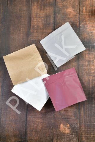 Geri Dönüştürülebilir Valfli Bordo Kahve Torbası