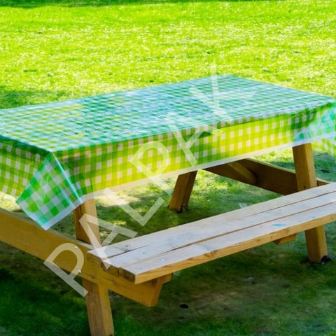 Yeşil Büyük Pötikareli Masa Örtüsü, Piknik Örtüsü - 5 Adet