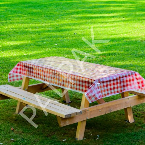 Kırmızı Büyük Pötikareli Masa Örtüsü, Piknik Örtüsü - 5 Adet