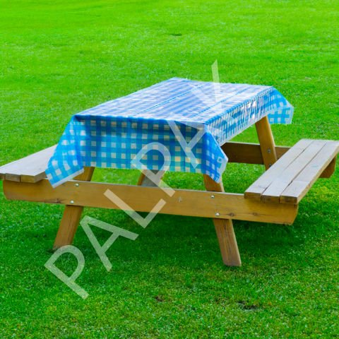 Mavi Büyük Pötikareli Masa Örtüsü, Piknik Örtüsü - 5 Adet