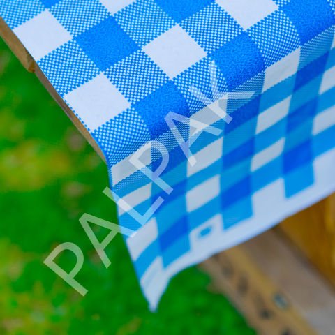 Mavi Büyük Pötikareli Masa Örtüsü, Piknik Örtüsü - 5 Adet