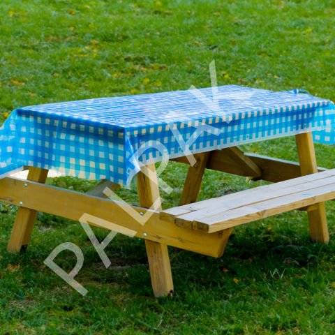 Mavi Büyük Pötikareli Masa Örtüsü, Piknik Örtüsü - 5 Adet