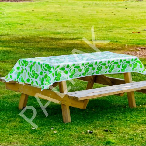 Yaprak Desenli Masa Örtüsü, Piknik Örtüsü - 5 Adet