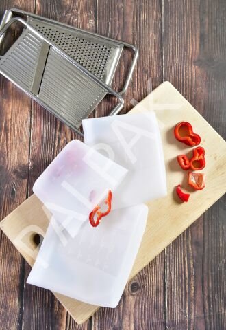 3'LÜ GIDA DEPOLAMA İÇİN SLİKON TORBALAR 1500 - 1000 - 500 ML