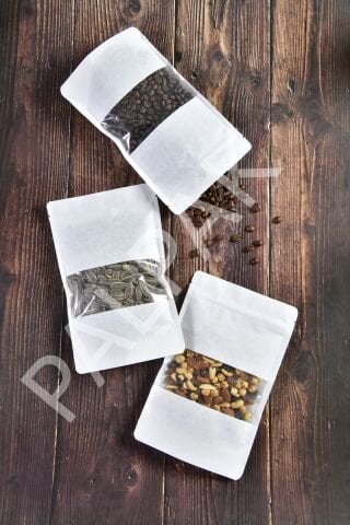 BEYAZ KRAFT PENCERELİ DOYPACK TORBA 2000 ADET