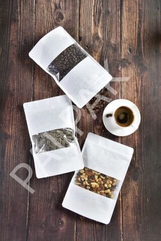 BEYAZ KRAFT PENCERELİ DOYPACK TORBA 2000 ADET