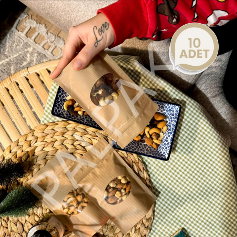 Kağıt Görünümlü Kilitli Saklama Poşeti Mini Boy 10 Adet (11x17 cm - 200 ml)