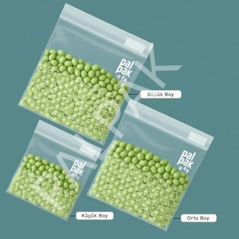 Zip Bag Kilitli Ve Çok Amaçlı Buzdolabı Poşeti 30 Adet (10 S / 10 M / 10 L)