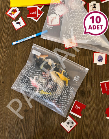 Premıum Çok Amaçlı Fermuarlı Saklama Poşeti (24.4x21 cm) 10 Adet