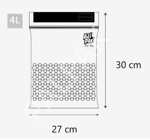 Zip Bag Kilitli Ve Çok Amaçlı Buzdolabı Poşeti 20 Adet (27x30 Cm)