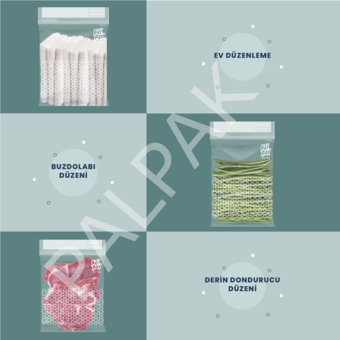 Zip Bag Premium Kilitli Çok Amaçlı Poşet 20 Adet (14x16 Cm)