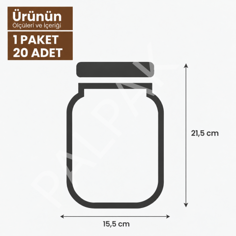 Bakır Desenli Kavanoz Görünümlü Saklama Poşeti (15x22 Cm - 700 ml ) 20 Adet
